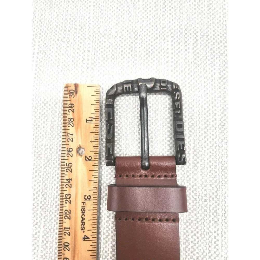 Diesel Size 30 Belt Brown Buffalo Leather Biker Moto Motorcycle